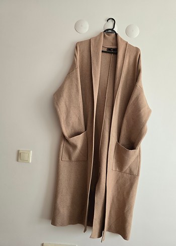 MANGO Bej Uzun Kol Kadın Kaban - Görsel 2