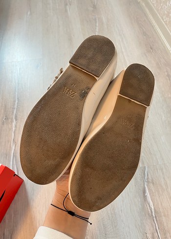 Zara Bej Tokalı Kız Çocuk Babet Ayakkabı 39 numara - Görsel 3