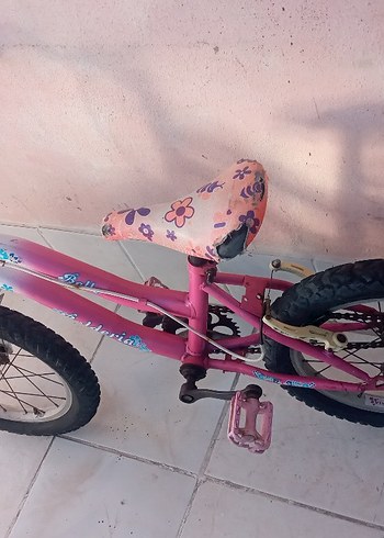 Çiçek Desenli Pembe Çocuk Bisikleti