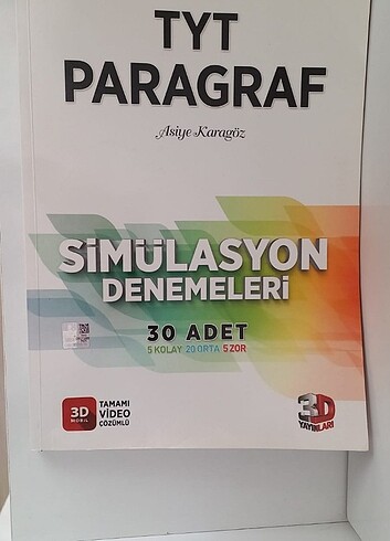 3D yayınları Türkçe paragraf denemesi 