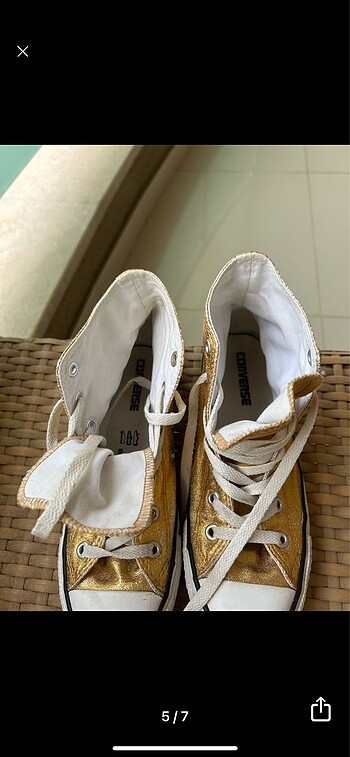 39 Beden altın Renk CONVERSE ALTIN RENGİ BİLEKLİ