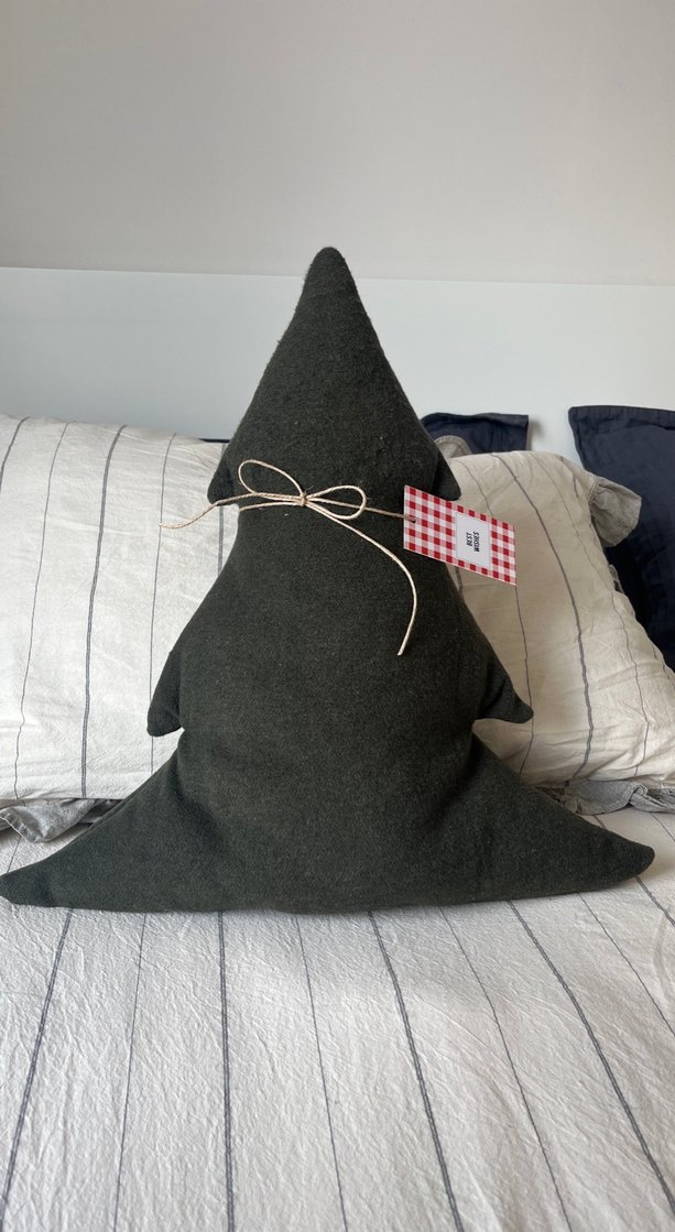 Koyu Yeşik Yılbaşı Çam Ağacı Dekoratif Yastık - Görsel 2