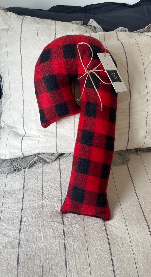 Kırmızı Siyah Yılbaşı Kırlent Yastık - Görsel 2