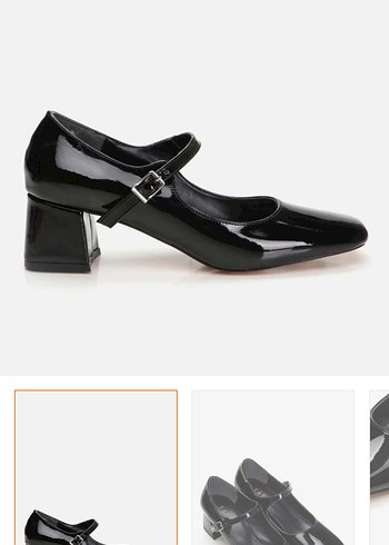 Tokalı Siyah Rugan Topuklu Klasik Kadın Ayakkabı - Görsel 2