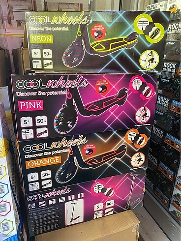  Beden çeşitli Renk Cool Wheels 2 Tekerli Işıklı Scooter