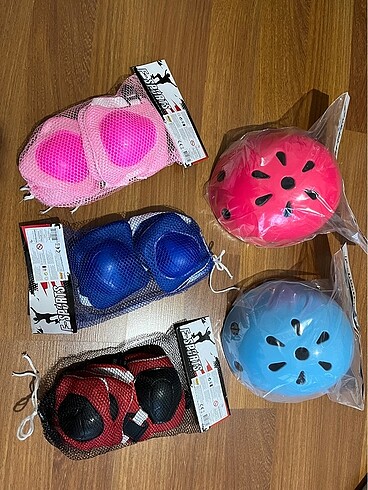 Beden Kask Dizlik Dirseklik Koruyucu Set
