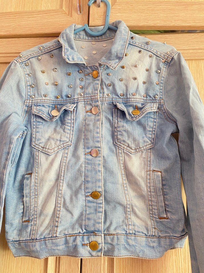 Düğmeli Kadın kot Ceket - Görsel 3