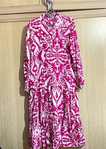 Pembe Uzun  Salaş Elbise - Görsel 2