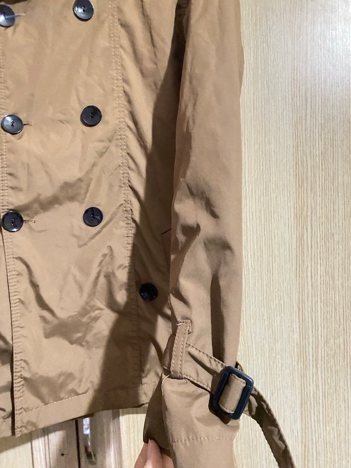 Düğmeli Kadın Trençkot - Görsel 3