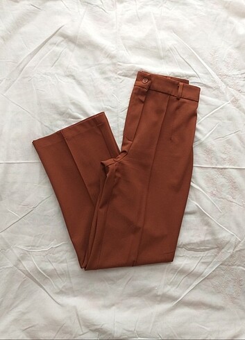 Kahverengi kumaş pantolon