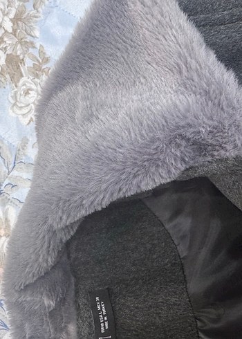 Bershka Siyah gri Kesim Kadın Ceket, Kürklü Yaka