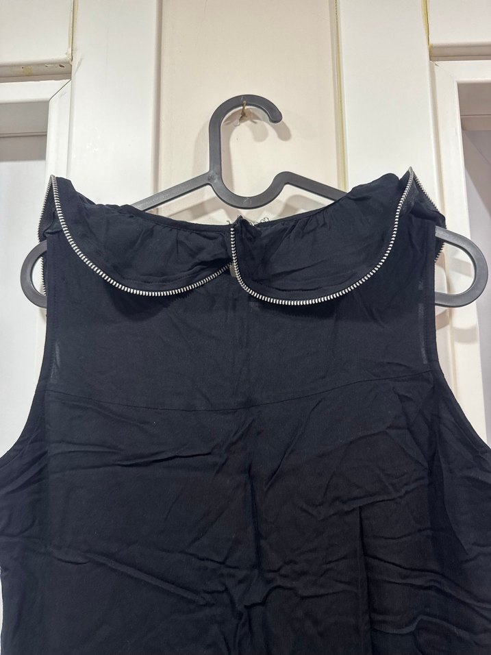 Fırfırlı Siyah Midi Gotik Abiye Elbise - Görsel 4