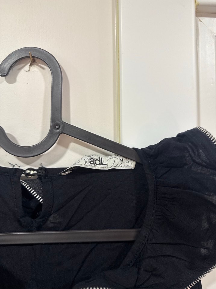 Fırfırlı Siyah Midi Gotik Abiye Elbise - Görsel 3