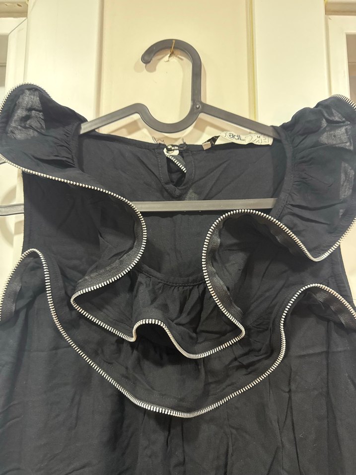 Fırfırlı Siyah Midi Gotik Abiye Elbise - Görsel 2