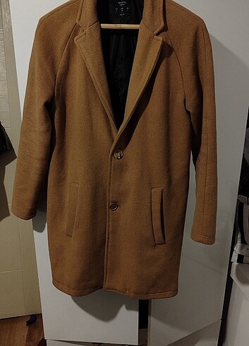 m Beden camel Renk Bershka Kaşe Kaban