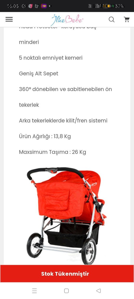 bayb Max ikiz bebek arabası - Görsel 5