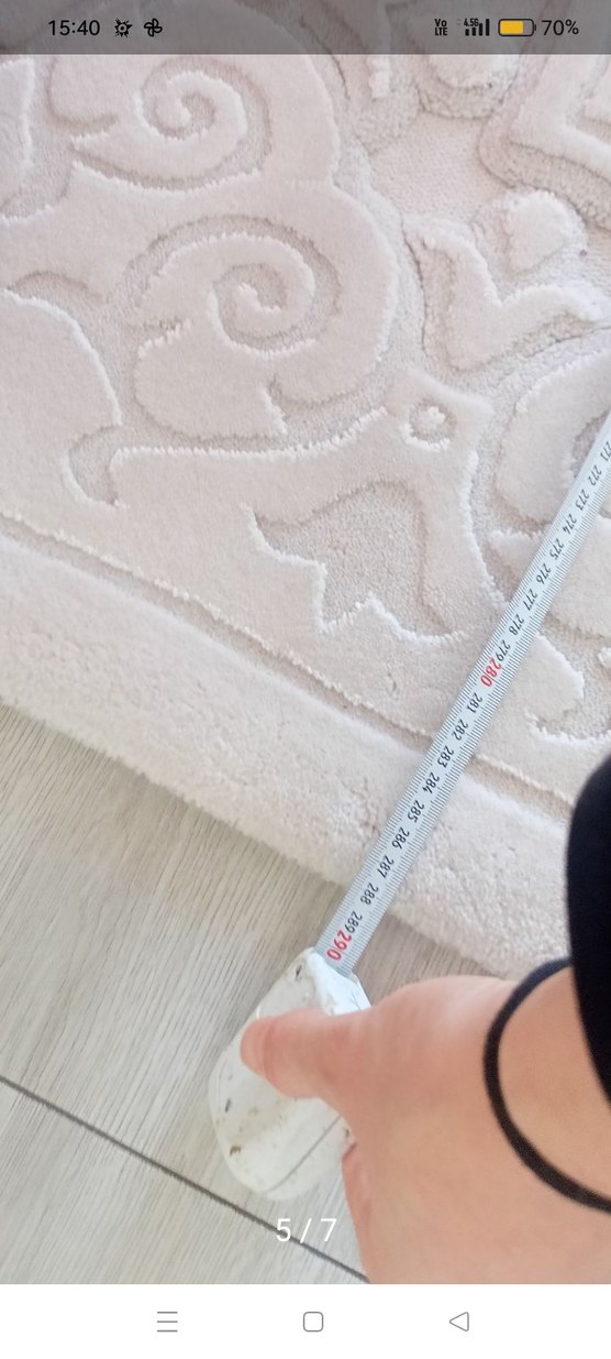 merinos 6 metrekare 
Nakışlı Beyaz Pastel Halı
(200*290) - Görsel 5