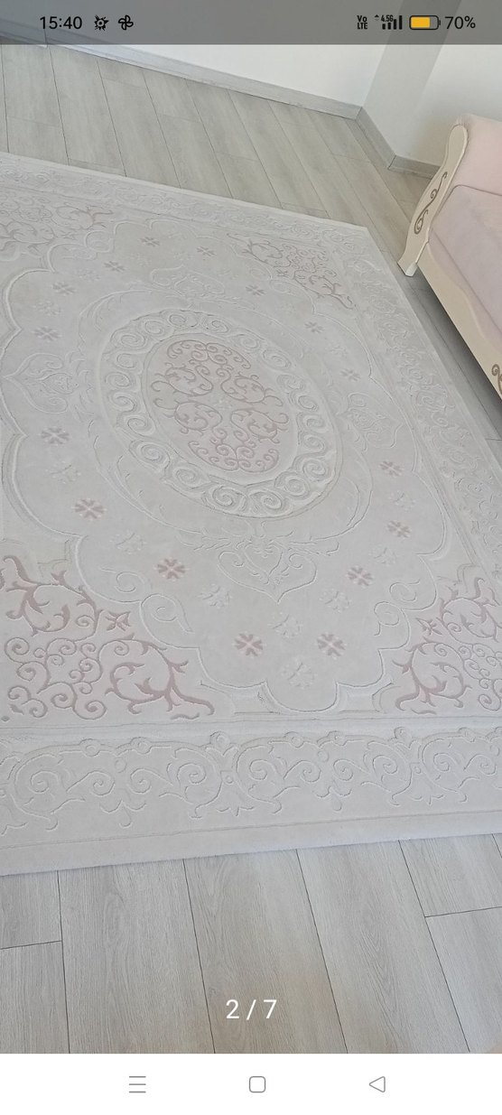 merinos 6 metrekare 
Nakışlı Beyaz Pastel Halı
(200*290) - Görsel 2