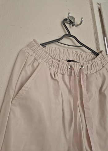Kadın Suni Deri Jogger Pantolon