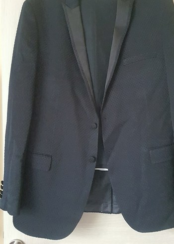 Düğmeli Siyah Erkek Takım Ceketi