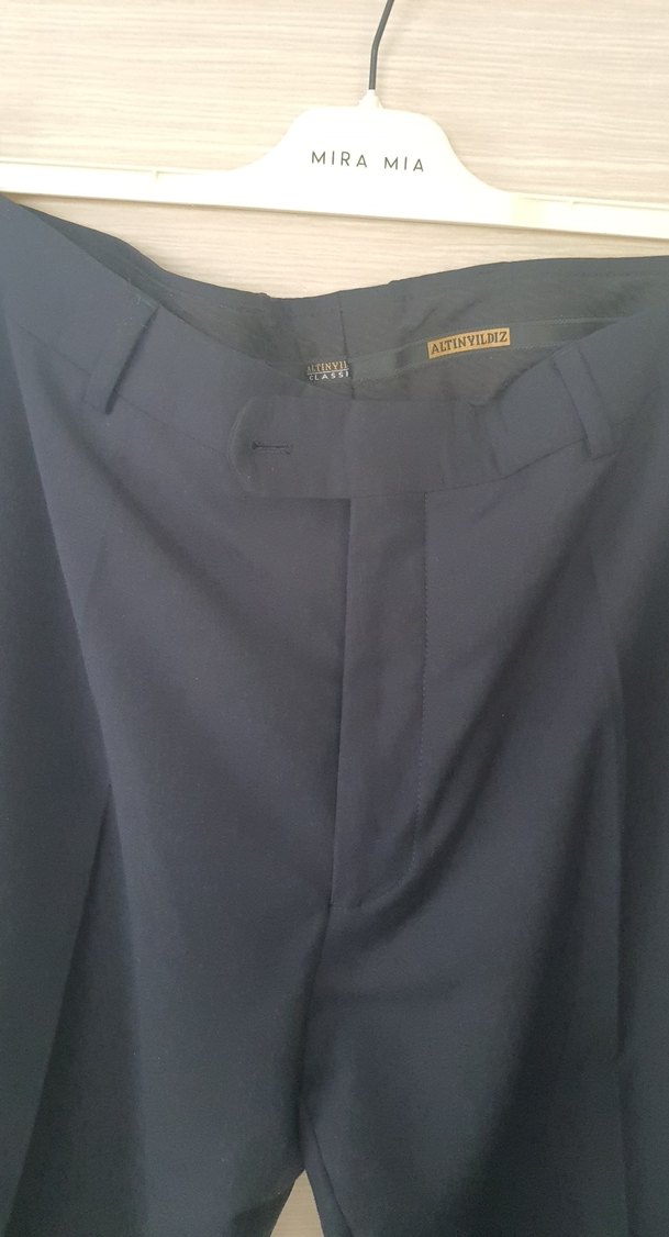 Erkek Lacivert Regular Fit Ofis Pantolonu - Görsel 2