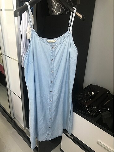 Waikiki Xl beden askılı kot elbise
