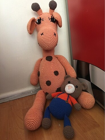  Beden Renk Amigurami el emeği zürafa ve ayıcık