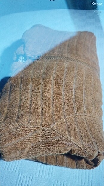 İçi pelüş kapüşonlu unisex  ÇOCUK kahverengi örgü mont - Görsel 4