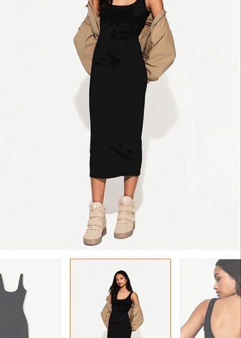 BERSHKA midi elbise