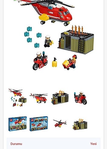 Diğer Lego itfaiye yangın helikopter seti 60108