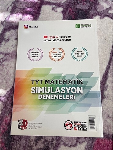 3D Yayınları Tyt Matematik Denemeleri