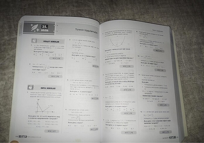  2010-2018 Ayt Çıkmış Sınav Soruları