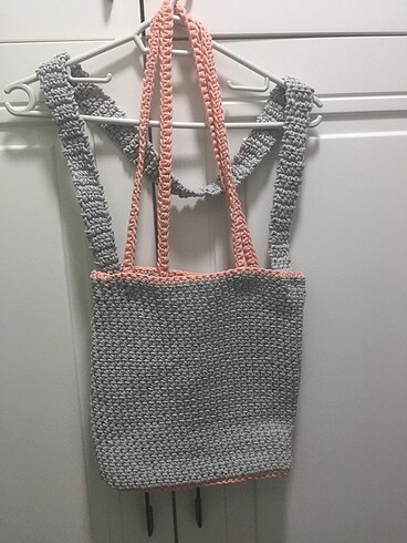 Tığ işi 2 saplı çanta - Görsel 2