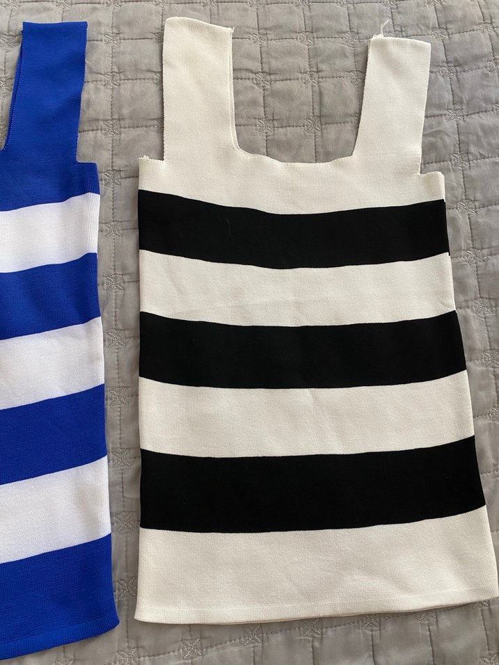 Çizgili Örme Kadın Askısız Atlet İkili - Görsel 3