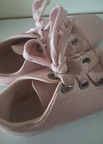 Pembe Bağcıklı Spor Ayakkabı - Görsel 2