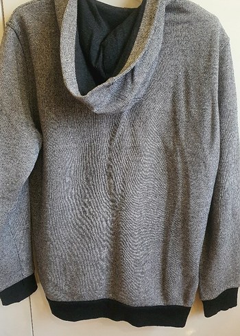 Defacto Gri Fermuarlı Erkek Sweatshirt