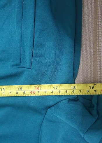 m Beden Kadın Mavi Yüksek Yakalı Fermuarlı Ceket