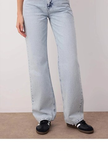 s Beden Gri Midi Boy Regular Fit Kot Pantolon
