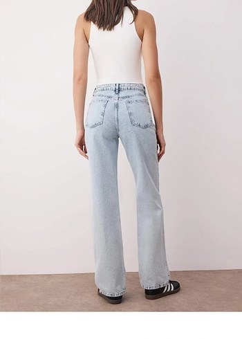 s Beden gri Renk Gri Midi Boy Regular Fit Kot Pantolon