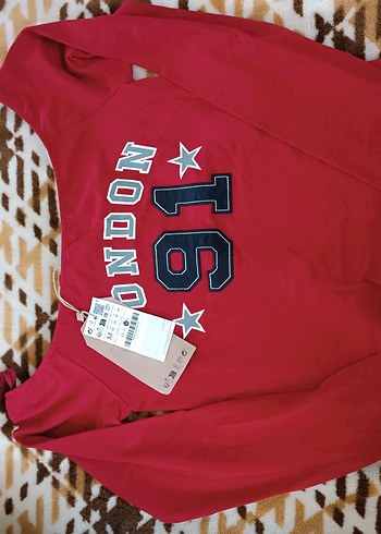 Stradivarius Kadın Kırmızı Fermuarlı Sweatshirt