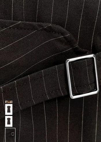 Deri Siyah Kemerli Mini Elbise - Görsel 5