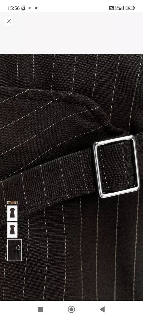 Deri Siyah Kemerli Mini Elbise - Görsel 5