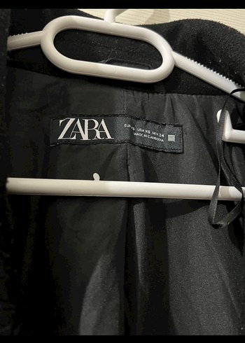 Zara Siyah Çift Düğmeli Kaban - Görsel 4