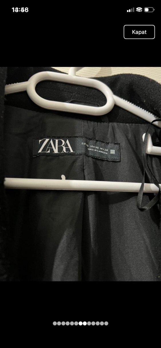 Zara Siyah Uzun Kaban - Görsel 4