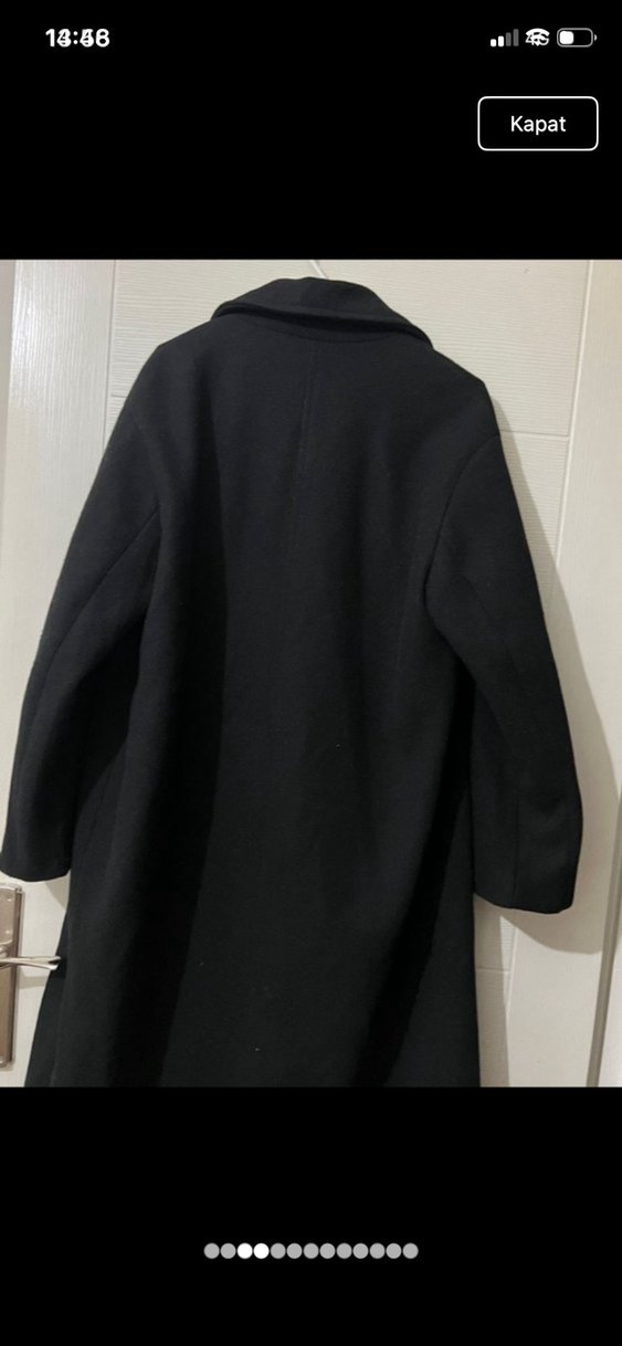 Zara Siyah Uzun Kaban - Görsel 2