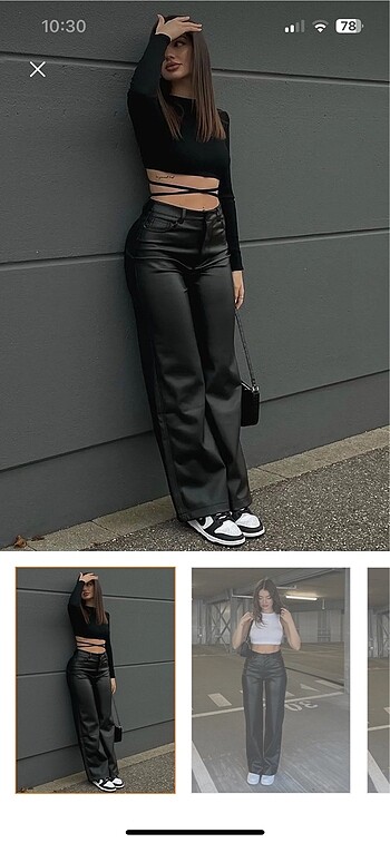 Madmext deri pantalon