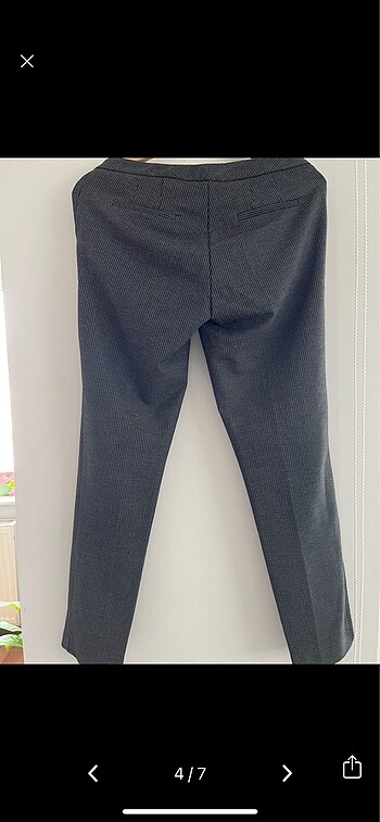 34 Beden gri Renk Koton Keten Pantolon