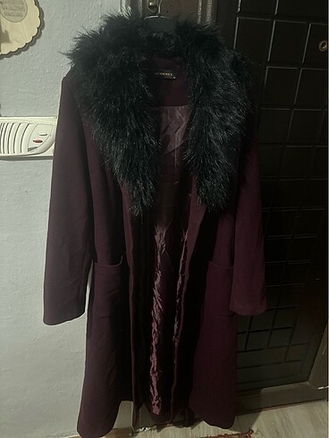 Bordo harika kürklü kaban