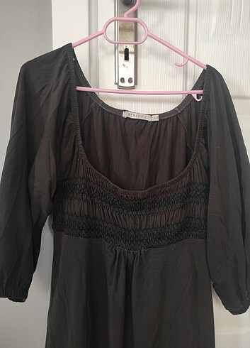 l Beden kahverengi Renk Bershka L 40 beden elbise