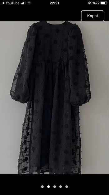 Zara siyah tül tesettür günlük/ abiye elbise